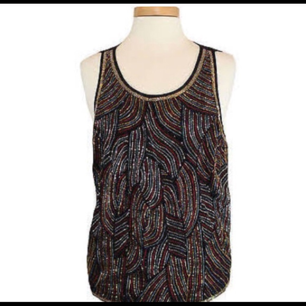 Patterson J Kincaid beaded top